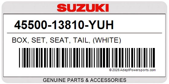 Suzuki 45500-13810-YUH Box, Set, Seat, Tail, (White)