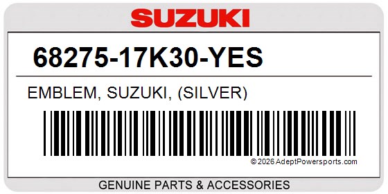 Suzuki 68275-17K30-YES Emblem, Suzuki, (Silver)