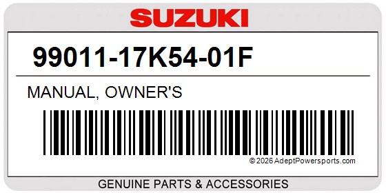 Suzuki 99011-17K54-01F Manual, Owner's