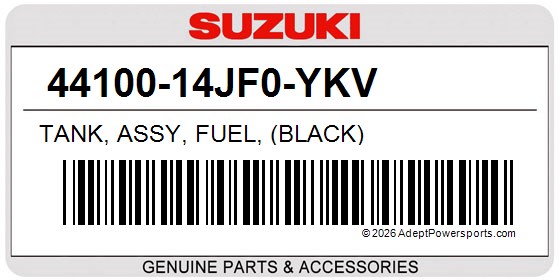 Suzuki 44100-14JF0-YKV Tank, Assy, Fuel, (Black)