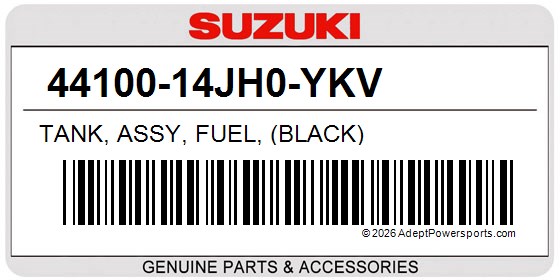 Suzuki 44100-14JH0-YKV Tank, Assy, Fuel, (Black)