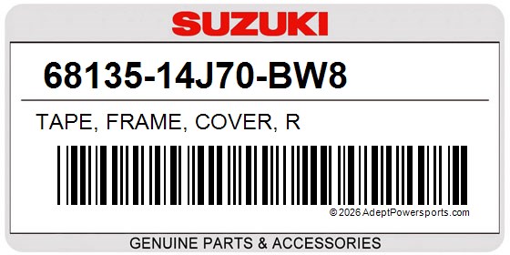 Suzuki 68135-14J70-BW8 Tape, Frame, Cover, R