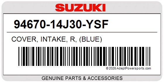 Suzuki 94670-14J30-YSF Cover, Intake, R, (Blue)