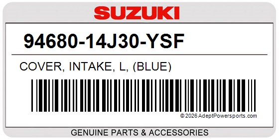 Suzuki 94680-14J30-YSF Cover, Intake, L, (Blue)