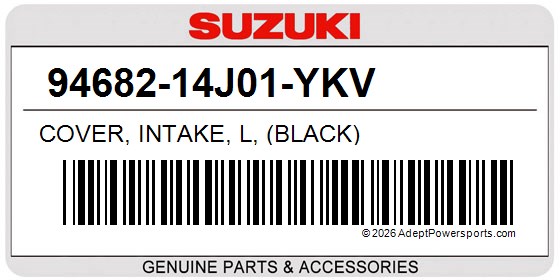 Suzuki 94682-14J01-YKV Cover, Intake, L, (Black)