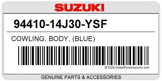 Suzuki 94410-14J30-YSF Cowling, Body, (Blue)