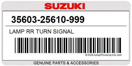 Suzuki 35603-25610-999 Lamp Rr Turn Signal