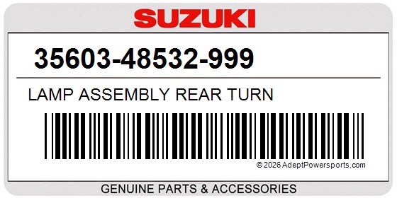 Suzuki 35603-48532-999 Lamp Assembly Rear Turn