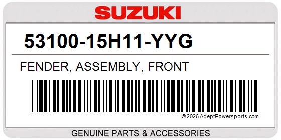 Suzuki 53100-15H11-YYG Fender, Assembly, Front