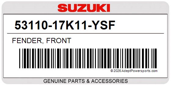 Suzuki 53110-17K11-YSF Fender, Front