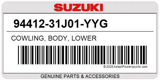 Suzuki 94412-31J01-YYG Cowling, Body, Lower