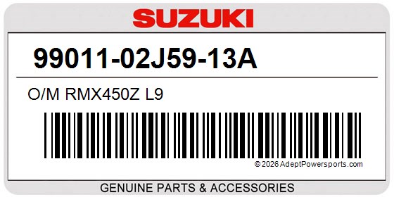 Suzuki 99011-02J59-13A O/M Rmx450z L9