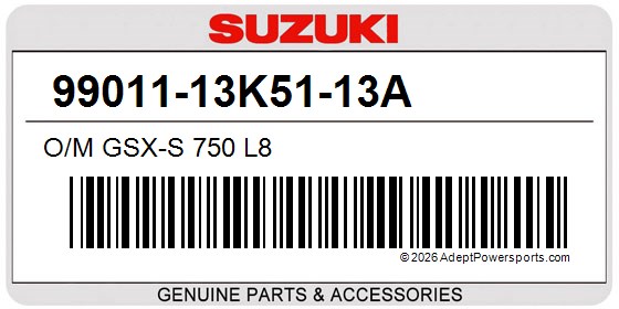 Suzuki 99011-13K51-13A O/M Gsx-S 750 L8