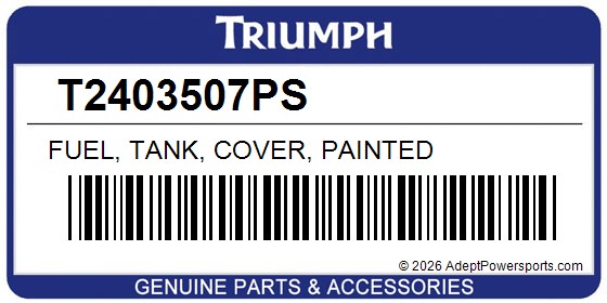 Triumph T2403507PS Fuel, Tank, Cover, Painted