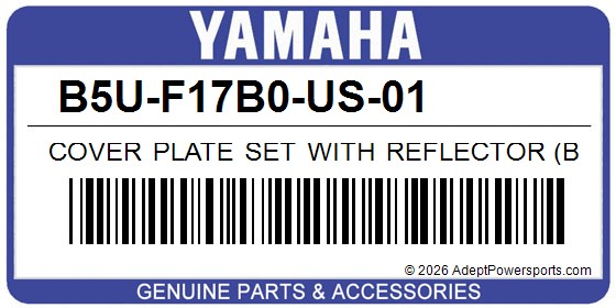 Yamaha B5U-F17B0-US-01 Cover Plate Set With Reflector (Black Metallic X) (Black Metallic X)