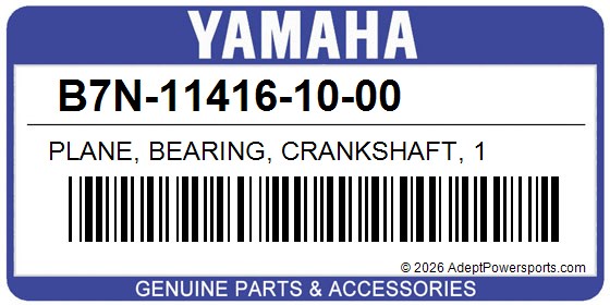 Yamaha B7N-11416-10-00 Plane, Bearing, Crankshaft, 1