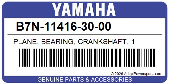 Yamaha B7N-11416-30-00 Plane, Bearing, Crankshaft, 1
