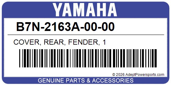 Yamaha B7N-2163A-00-00 Cover, Rear, Fender, 1