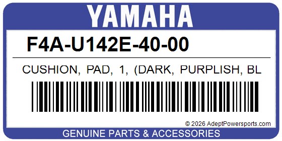 Yamaha F4A-U142E-40-00 Cushion, Pad, 1, (Dark, Purplish, Blue, Coat, 8)