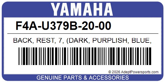 Yamaha F4A-U379B-20-00 Back, Rest, 7, (Dark, Purplish, Blue, Coat, 8)