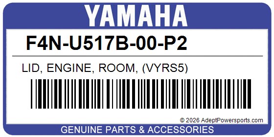 Yamaha F4N-U517B-00-P2 Lid, Engine, Room, (Vyrs5)