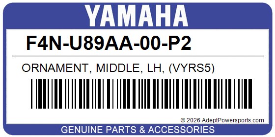 Yamaha F4N-U89AA-00-P2 Ornament, Middle, Lh, (Vyrs5)