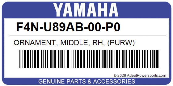 Yamaha F4N-U89AB-00-P0 Ornament, Middle, Rh, (Purw)