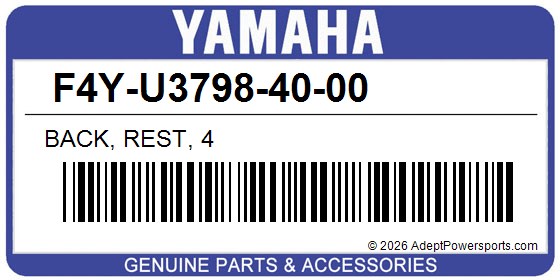 Yamaha F4Y-U3798-40-00 Back, Rest, 4