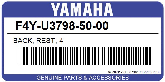 Yamaha F4Y-U3798-50-00 Back, Rest, 4