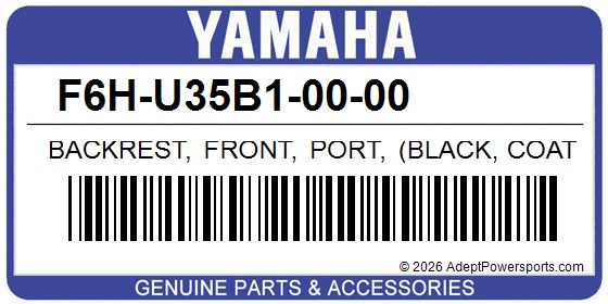 Yamaha F6H-U35B1-00-00 Backrest, Front, Port, (Black, Coat, 2)