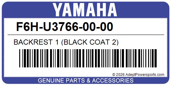 Yamaha F6H-U3766-00-00 Backrest 1 (Black Coat 2)
