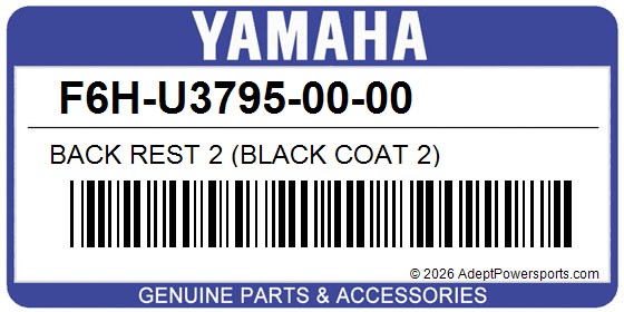 Yamaha F6H-U3795-00-00 Back Rest 2 (Black Coat 2)
