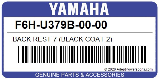 Yamaha F6H-U379B-00-00 Back Rest 7 (Black Coat 2)