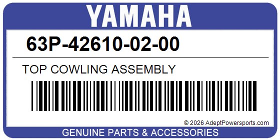 Yamaha 63P-42610-02-00 Top Cowling Assembly