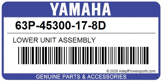 Yamaha 63P-45300-17-8D Lower Unit Assembly