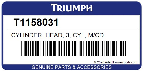 Triumph T1158031 Cylinder, Head, 3, Cyl, M/Cd