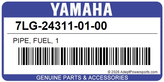 Yamaha 7LG-24311-01-00 Pipe, Fuel, 1