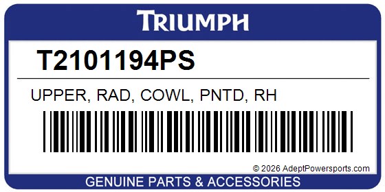 Triumph T2101194PS Upper, Rad, Cowl, Pntd, Rh
