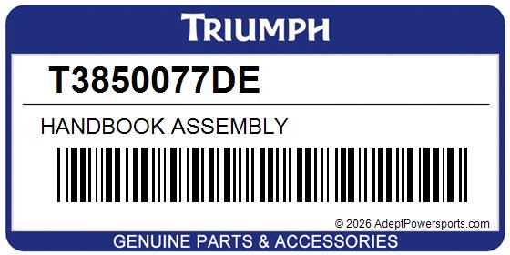 Triumph T3850077DE Handbook Assembly
