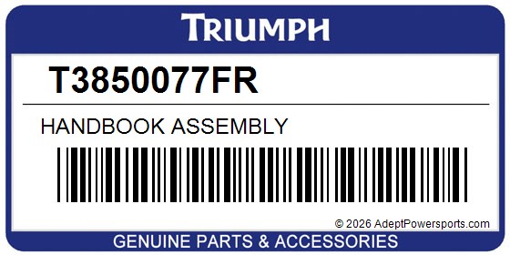 Triumph T3850077FR Handbook Assembly