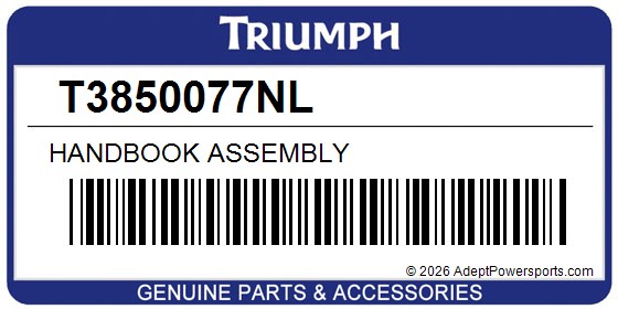 Triumph T3850077NL Handbook Assembly