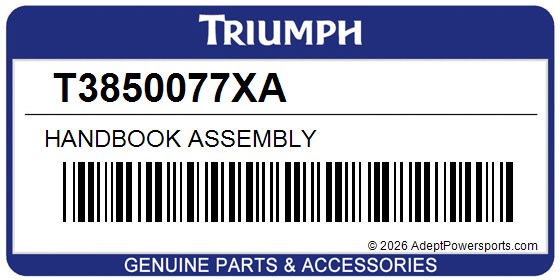 Triumph T3850077XA Handbook Assembly