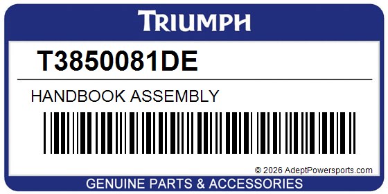 Triumph T3850081DE Handbook Assembly