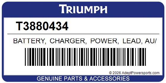 Triumph T3880434 Battery, Charger, Power, Lead, Au/Nz