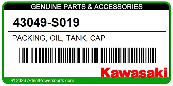 Kawasaki 43049-S019 Packing, Oil, Tank, Cap