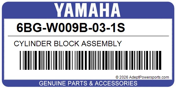 Yamaha 6BG-W009B-03-1S Cylinder Block Assembly