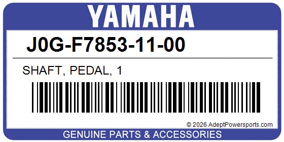 Yamaha J0G-F7853-11-00 Shaft, Pedal, 1