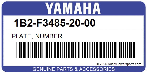 Yamaha 1B2-F3485-20-00 Plate, Number