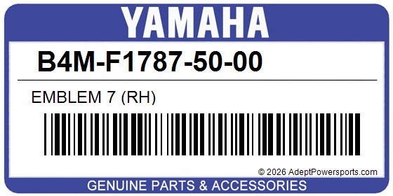 Yamaha B4M-F1787-50-00 Emblem 7 (Rh)