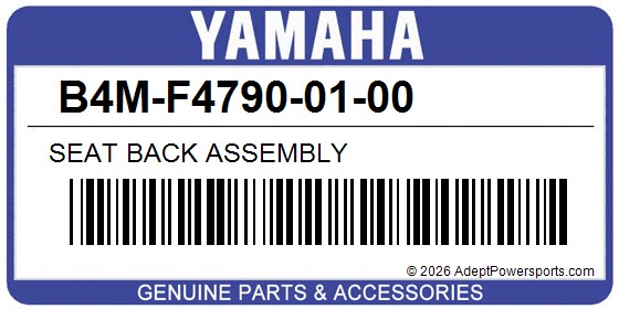 Yamaha B4M-F4790-01-00 Seat Back Assembly